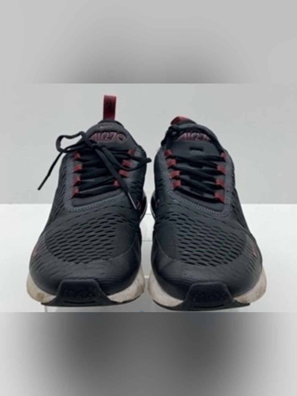 Nike Black Athletic Sneakers with Maroon Highlights